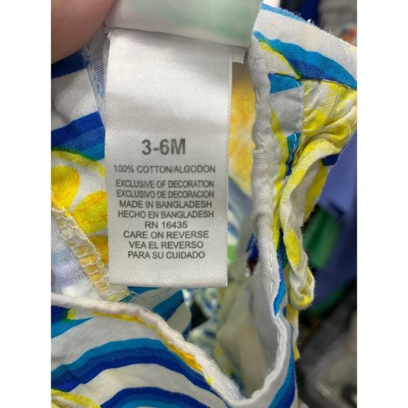 Nannette Blue‎ Stripe Lemon Size 3-6 Months Infant Dress - Picture 6 of 7